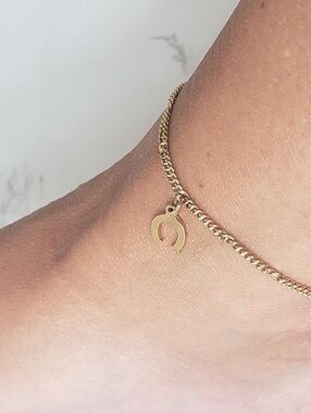 AVON 1983 Lady Luck Goldtone Horseshoe ANKLET 9"